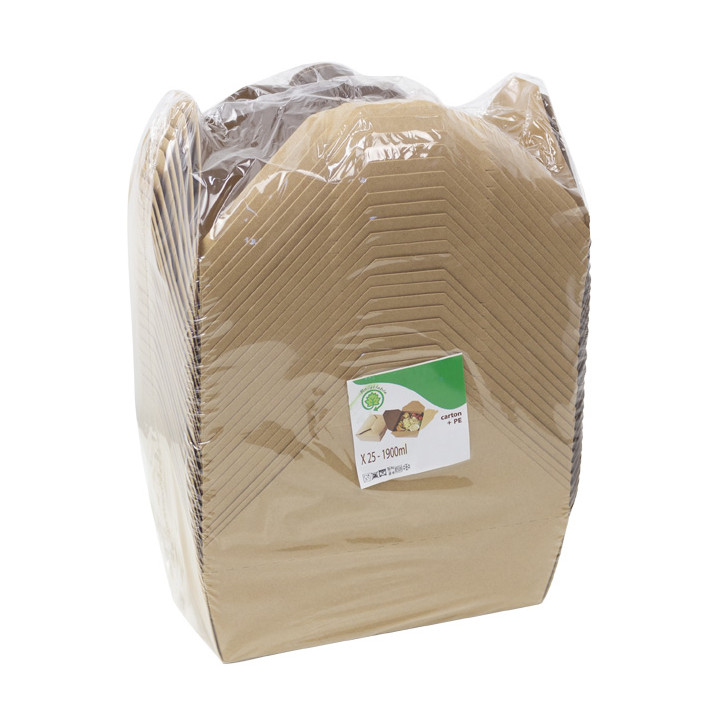 American Box Kraft-Kraft 21,5x15,5x6,5cm 1.900ml (200 Units)