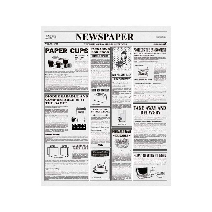 Graseproof paper Wrap Times 20x24,5cm (1.000 Units)