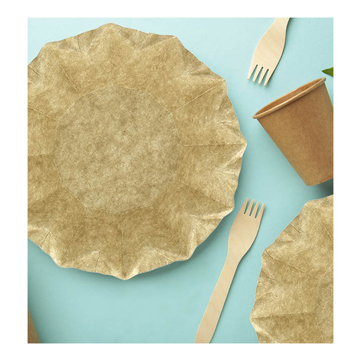 Kraft Paper Deep Plate “Flower” Ø16cm 245g/m² (800 Units)