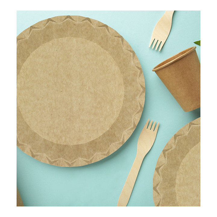 Kraft Paper Plate “Flower” Ø18cm 225g/m² (700 Units)