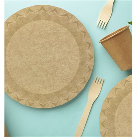 Kraft Paper Plate “Flower” Ø23cm 245g/m² (600 Units)