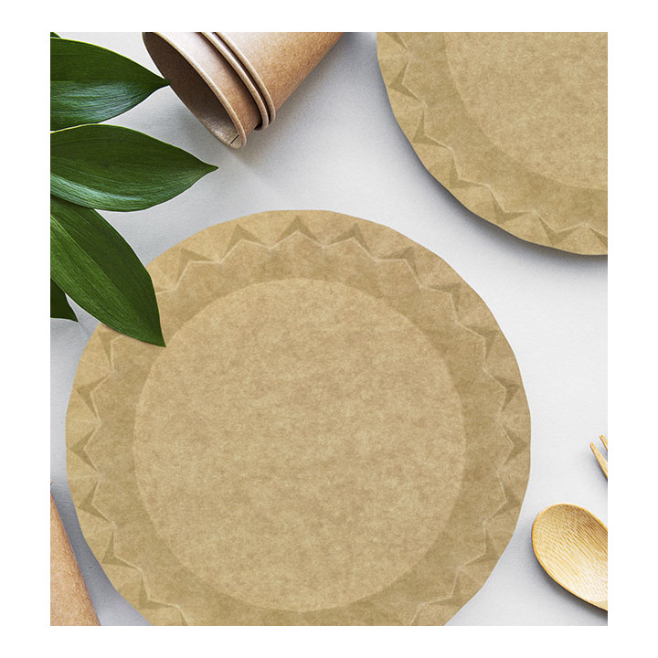 Kraft Paper Plate “Flower” Ø29cm 245g/m² (600 Units)