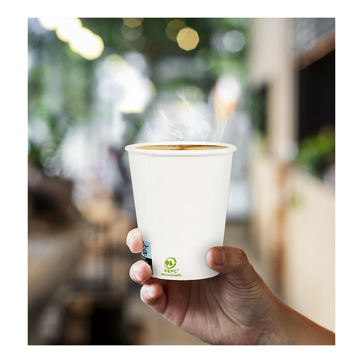 Paper Cup White 6Oz/180ml Ø7,0cm (100 Units) 