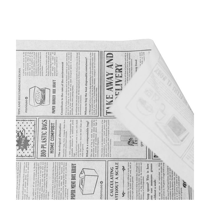 Graseproof paper Wrap Times 20x24,5cm (1.000 Units)