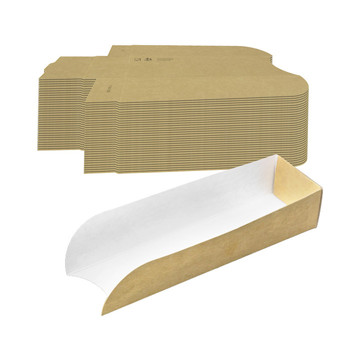 Paper Hot Dog Tray Kraft 17x5x3,5cm (100 Units)