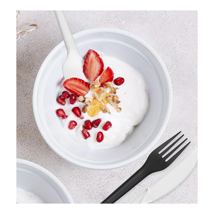 Compostable Reusable Fork in CPLA Black 17cm (1.000 Units)