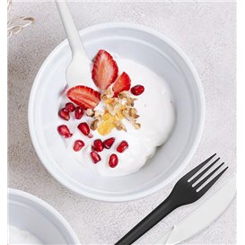 Compostable Reusable Fork in CPLA Black 17cm (25 Units)