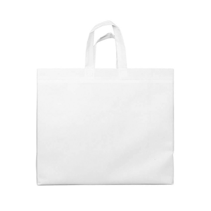 Non-Woven PREMIUM Bag with Short Handles White 45+20x40cm (25 Units)