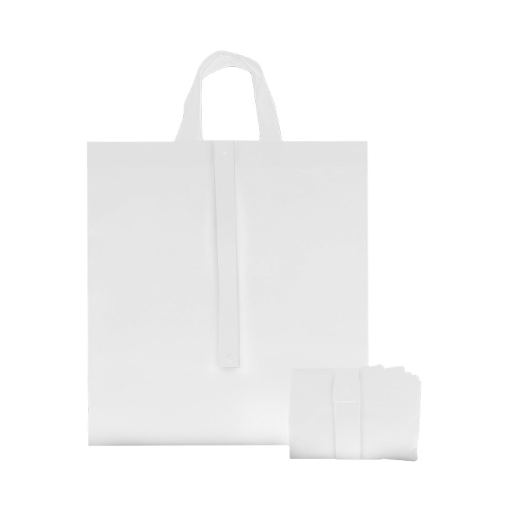 Non-Woven PREMIUM Foldable Foldable Bag with Short Handles White 40+15x40cm (25 Units)