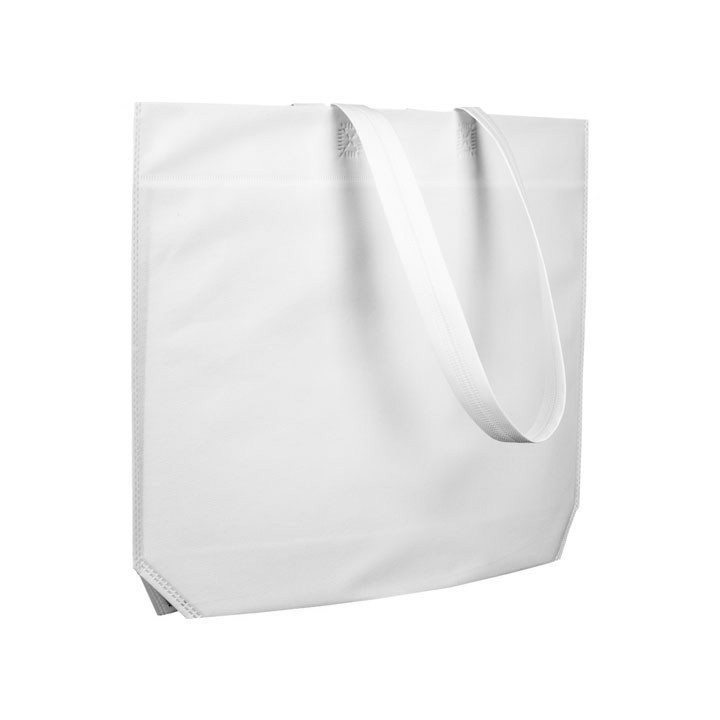 Non-Woven Bag with Long Handles White 48+10x35cm (200 Units)