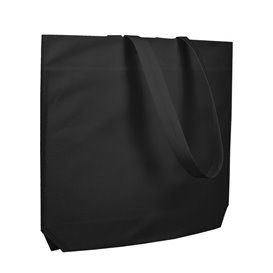 Non-Woven Bag with Long Handles Black 48+10x35cm (200 Units)