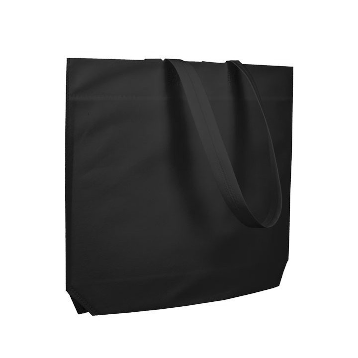 Non-Woven Bag with Long Handles Black 48+10x35cm (200 Units)