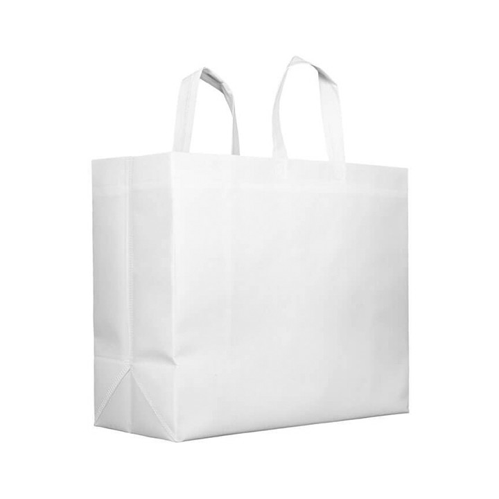 Non-Woven PREMIUM Bag with Short Handles White 45+20x40cm (100 Units)