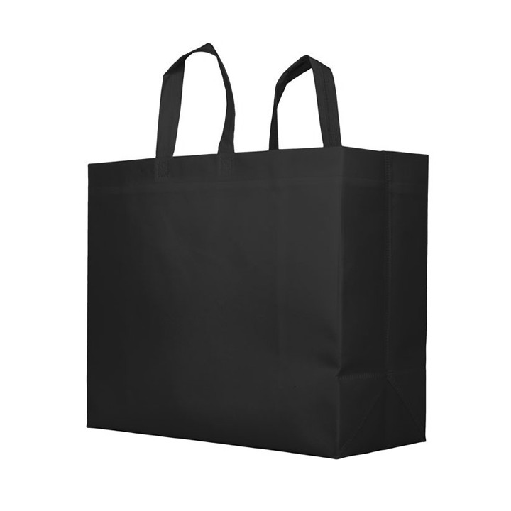 Non-Woven PREMIUM Bag with Short Handles Black 45+20x40cm (100 Units)