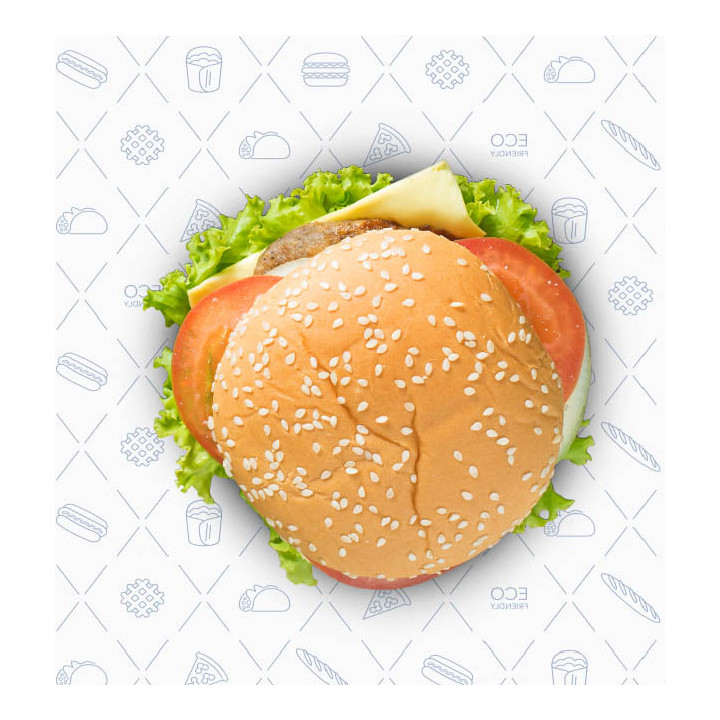 Eco Greaseproof Paper for Wrappling Red 30x40cm (3.000 Units)