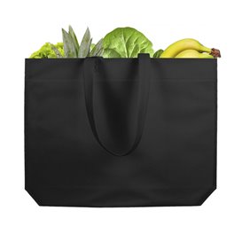 Non-Woven Bag with Long Handles Black 48+10x35cm (200 Units)
