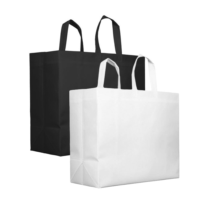 Non-Woven PREMIUM Bag with Short Handles White 45+20x40cm (100 Units)