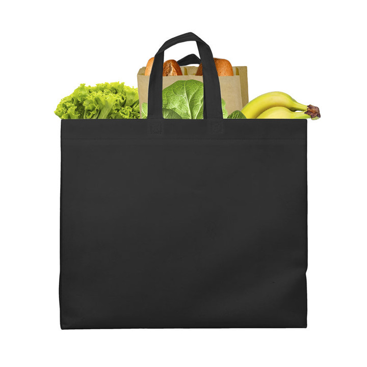 Non-Woven PREMIUM Bag with Short Handles Black 45+20x40cm (100 Units)