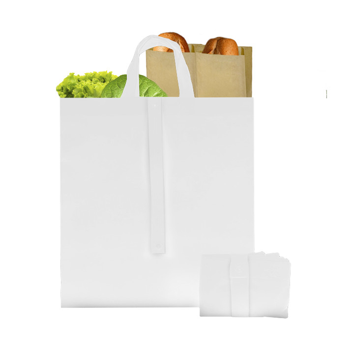 Non-Woven PREMIUM Foldable Foldable Bag with Short Handles White 40+15x40cm (150 Units)