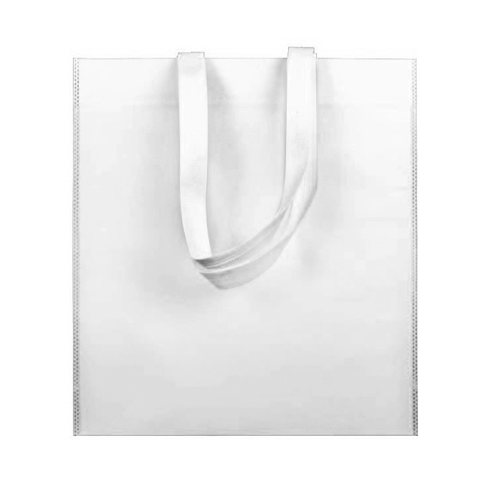 Non-Woven Bag with Short Handles White 38x42cm (25 Units)