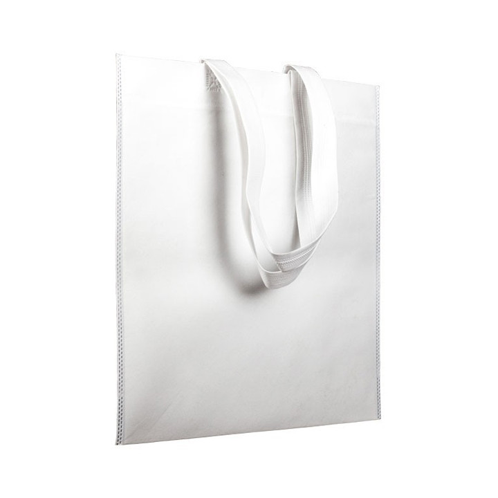 Non-Woven Bag with Short Handles White 38x42cm (25 Units)
