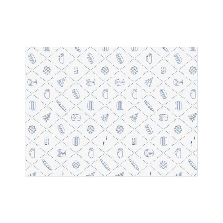 Eco Greaseproof Paper for Wrappling Blue 30x40cm (3.000 Units)