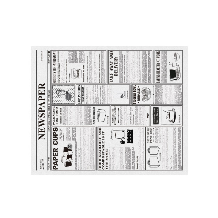 Graseproof paper Wrap Times 20x24,5cm (1.000 Units)