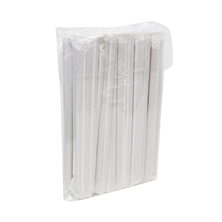 Kraft Paper Straw Straight Wrapped With a Sleeve Ø8mm 24cm (3.000 Units)