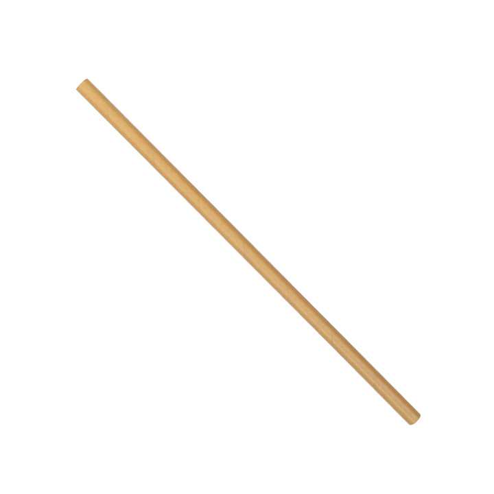 Kraft Paper Straw Straight Wrapped With a Sleeve Ø8mm 24cm (3.000 Units)
