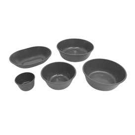 Reusable Durable Reusable Bowl PP Bio Grey “Revolve” Oval 1000ml 22x17,4x5cm (1 Unit)
