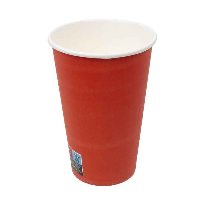 Cardboard Cup “Colores” Red 600ml Ø9,4cm (20 Units)