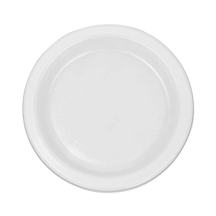 Reusable Plate in PS Flat White 16,5cm (650 Units)