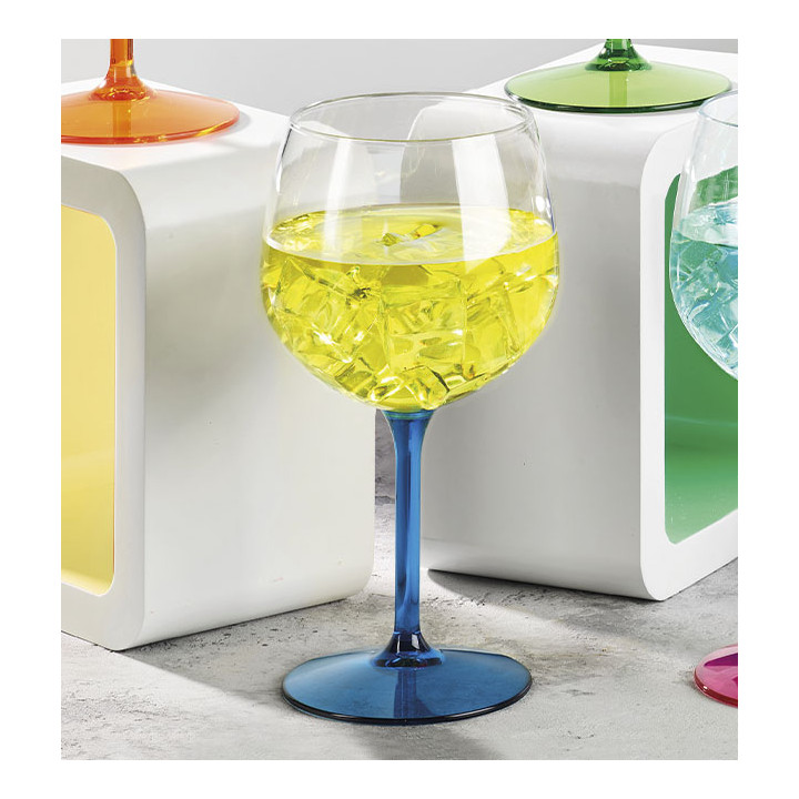 Reusable Durable Balloon Glass in TT Blue Foot 580ml (1 Unit)