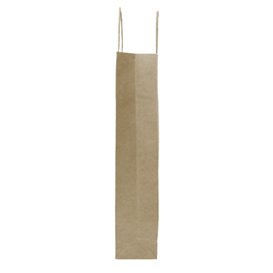 Paper Bottle Bag with Handles Kraft 18+8x39cm (300 Units)