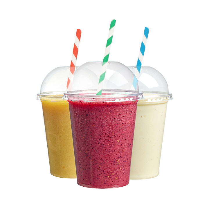 Paper Straw Straight Striped Wrapped With a  Sleeve Ø8mm 23,5cm (100 Units)