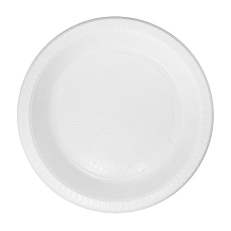 Ø22 cm white PS reusable deep plate