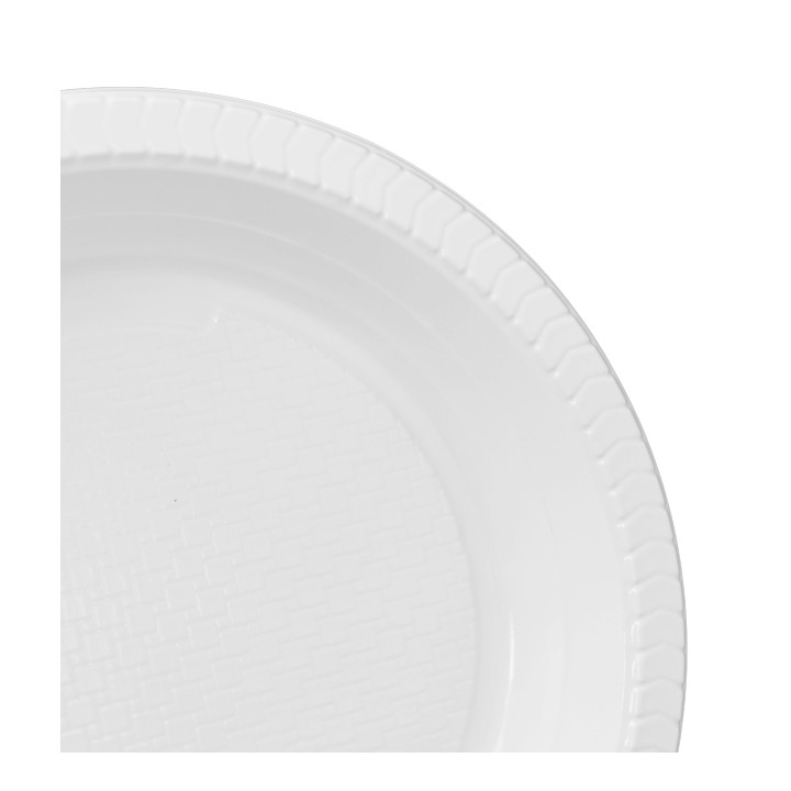 Reusable Plate Deep Economic PS White Ø22cm (25 Units)