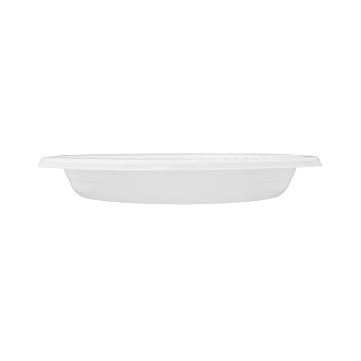 Reusable Plate Deep Economic PS White Ø22cm (50 Units)