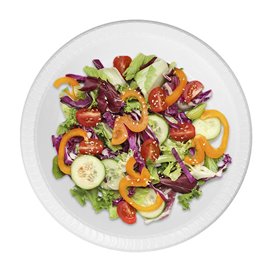 Reusable Plate Deep Economic PS White Ø22cm (25 Units)