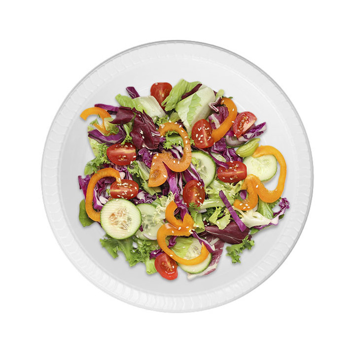 Reusable Plate Deep Economic PS White Ø22cm (250 Units)