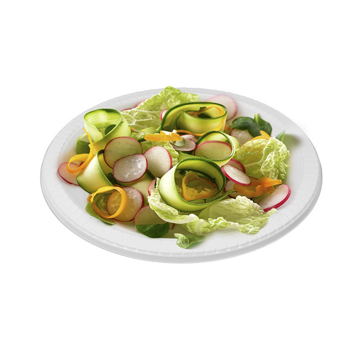 Reusable Plate Deep Economic PS White Ø22cm (50 Units)