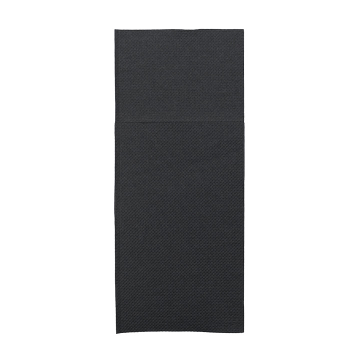 Cutlery Napkin Fold Micropoint 33x40cm Black (60 Units)