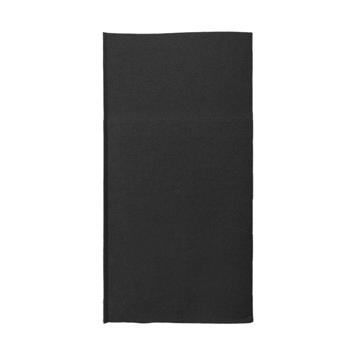 Cutlery Napkin Fold Micropoint 40x40cm Black (30 Units)
