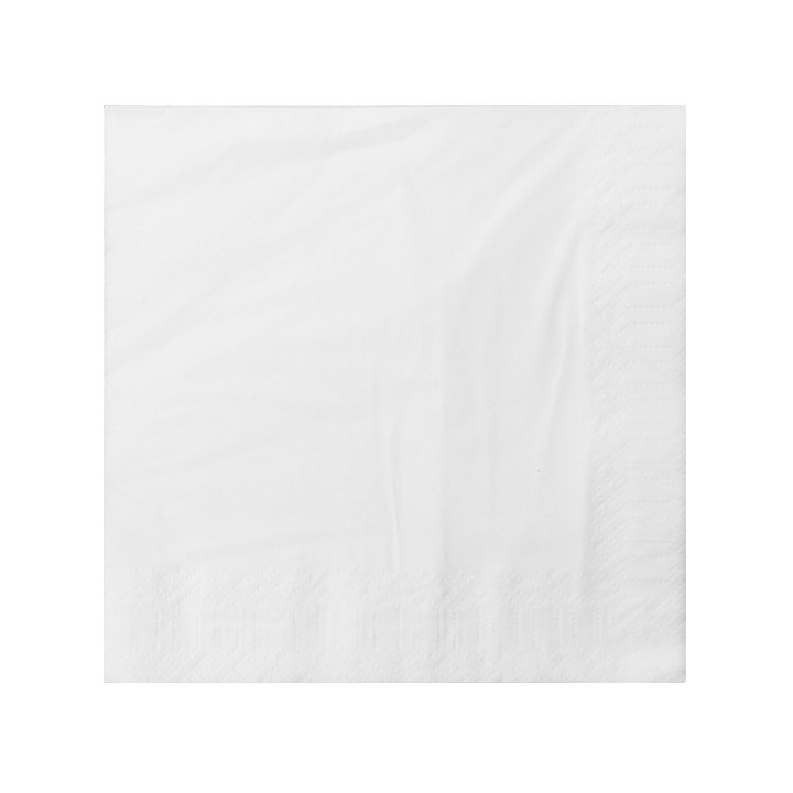 Paper Napkin with Border 40x40cm 1-ply White (9.600 Units)
