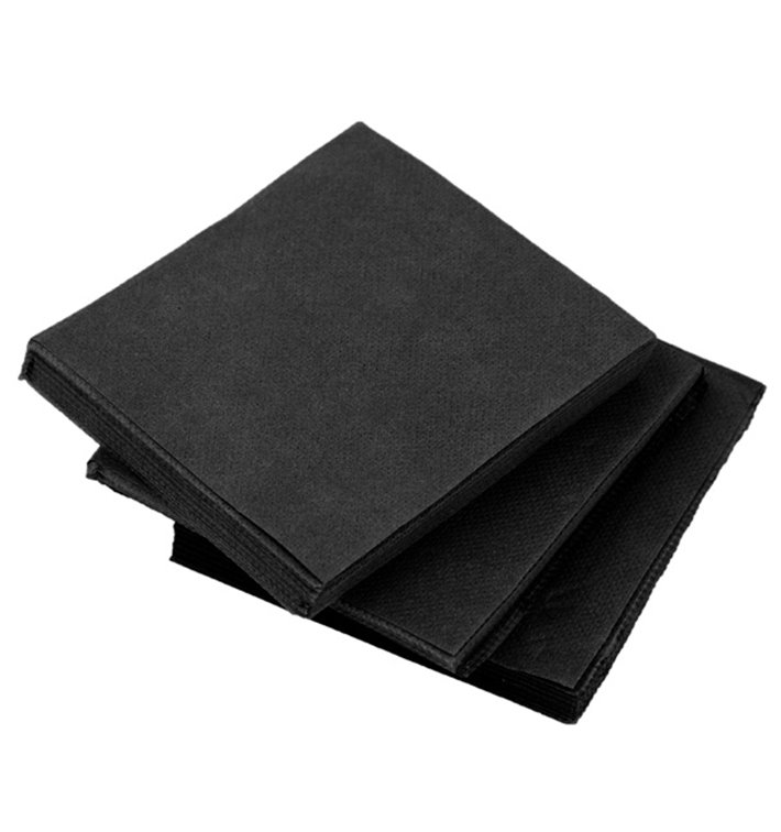 Cocktail Napkin 20x20cm 2-ply Black (2.400 Units)