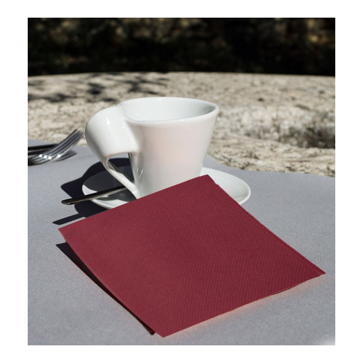 Cocktail Napkin 20x20cm 2-ply Burgundy (2.400 Units)
