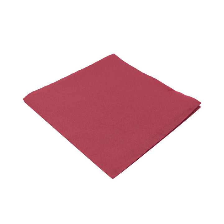 Paper Napkin Double Point 40x40cm 2-ply Burgundy (50 Units)