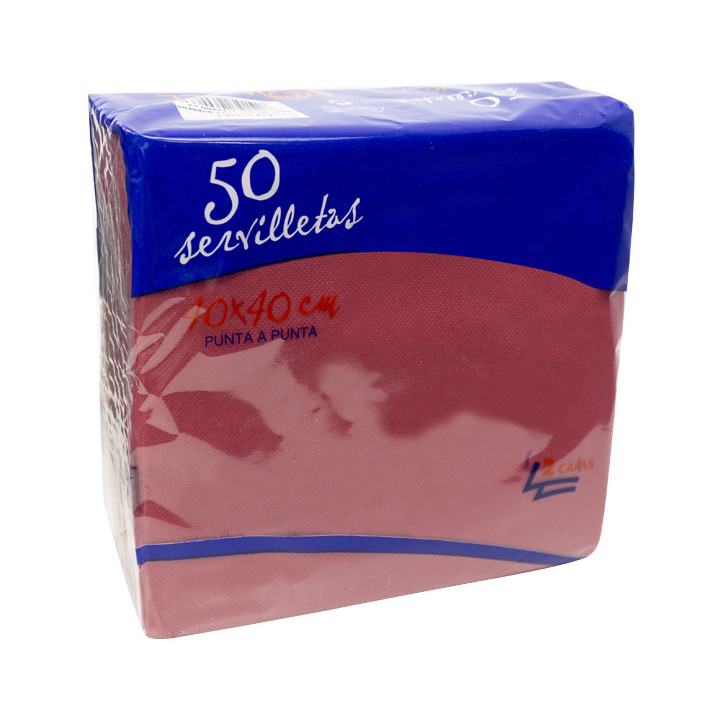 Paper Napkin Double Point 40x40cm 2-ply Burgundy (50 Units)