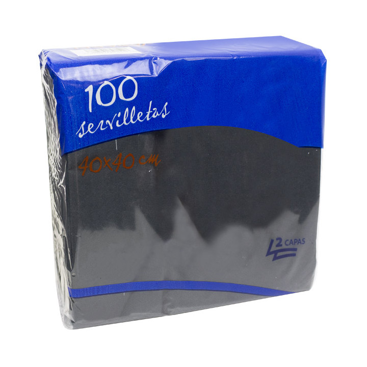 Paper Napkin with Border 40x40cm 2C Black (800 Units)