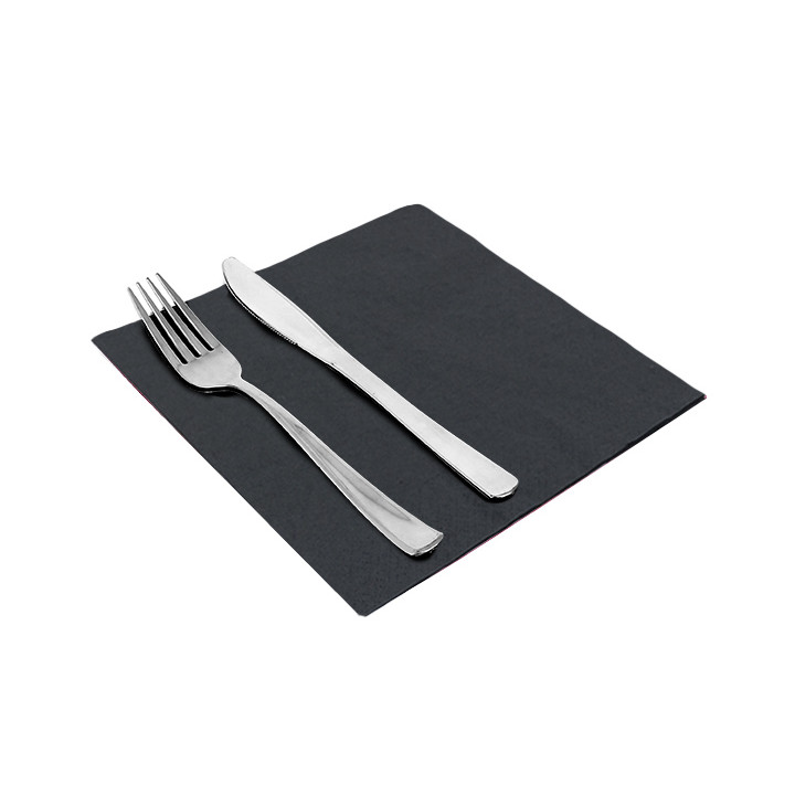Paper Napkin with Border 40x40cm 2C Black (800 Units)